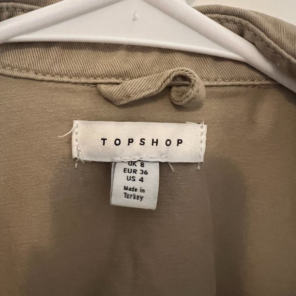 TopShop Khaki Utility Jacket - Picture 2 of 2